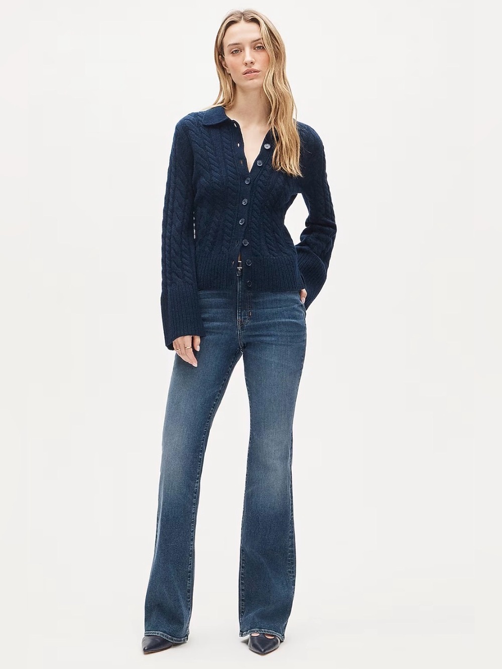 J. Crew 2025 Bootcut Jeans 29 Blue Dark Denim High Rise Minimalist Casual Chic